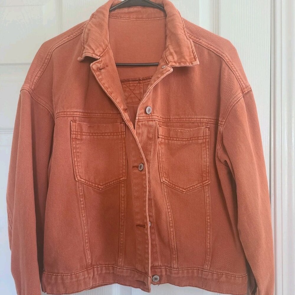 Burnt orange denim jacket
